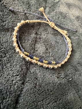 Pura Vida Tan silver Bead Wrap Bracelet